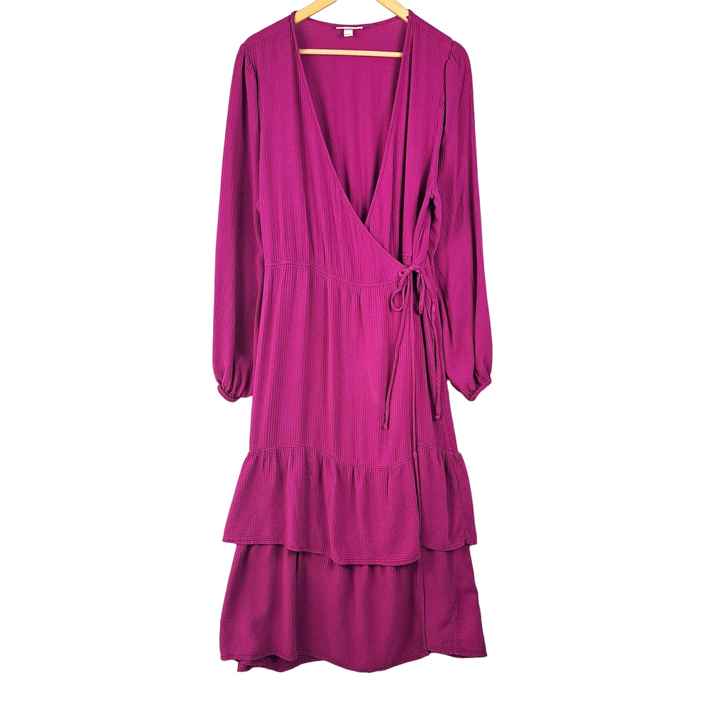 Knox Rose Magenta Wrap Maxi Dress